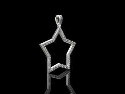 Star pendant model 687 3D print model