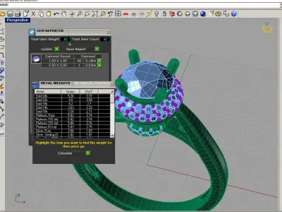 aj-021 oval diamond halo engagement ring 3D print model