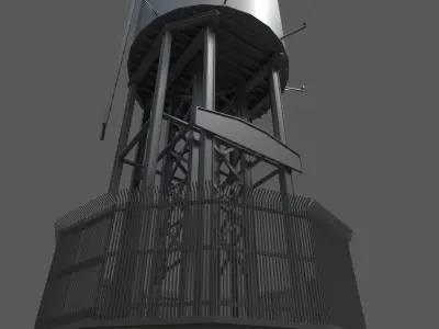 Water tower full  Free 3D model