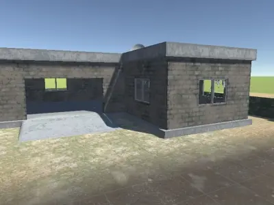 Unity3d Level design low poly with PBR Texture Low-poly 3D model