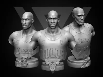  NBA Triangle Lengend 3D Printable 3D Model Pack
