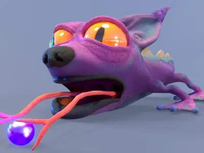 Strange amphibian 3D model