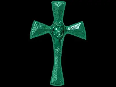 Jesus Cross pendant theme 1 3D print model