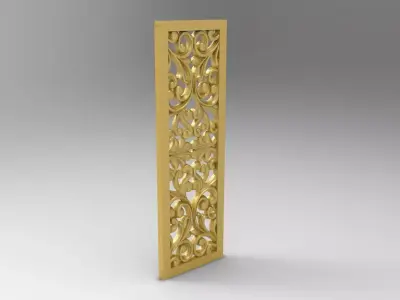 Wall decor panel 3d stl model for cnc Carving 3D print model purchase