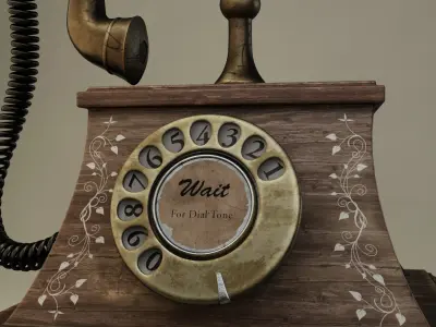 Vintage Telephone 3D model