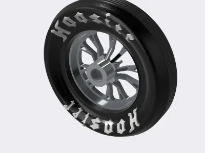 Drag Wheel COMBO Front Weld V Series 17inch 5 stud 3D print model