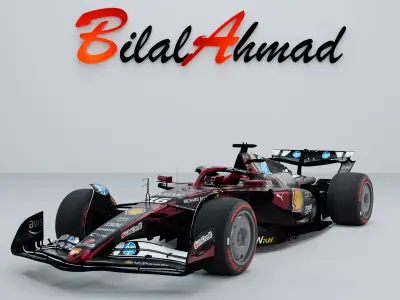 Ferrari SF25 3D Model with Detailed Interior 3D model