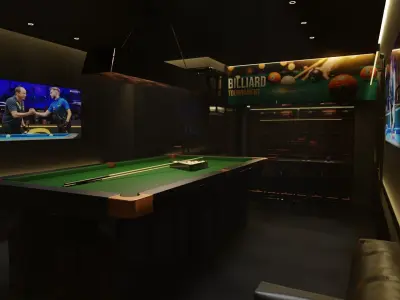 Billiard Room 3D Set 3D model