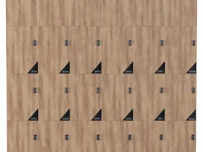 Locker rooms in the gym Low-poly 3D model purchase