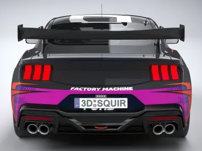 Mustang GT4 Racecar 2024 3D model