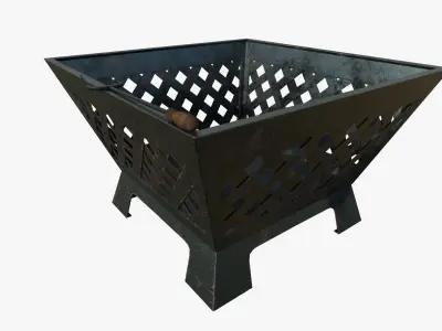 Fireplace Garden Equipment Yard Log Fire Park 3D model
