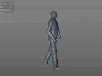 Zombie Resident Evil Police Free 3D model