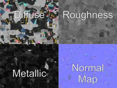 Cyberpunk Skyscraper Neon Facade model pack Low-poly 3D model