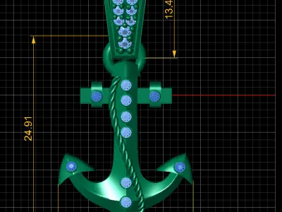 anchor pendant 3D print model