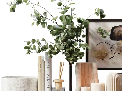 Decorative Set 245 Low-poly 3D model