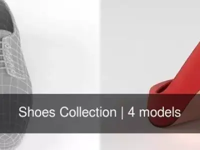 Shoes Collection oxford 3D Model Pack