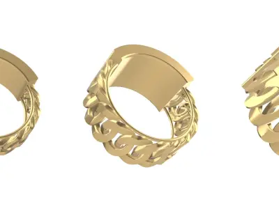 0252 Dollar King Cuban Ring 3D print model