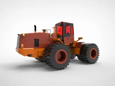 Farm tractor industry 3D model