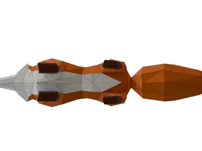 Low Poly Fox Low-poly 3D model shop
