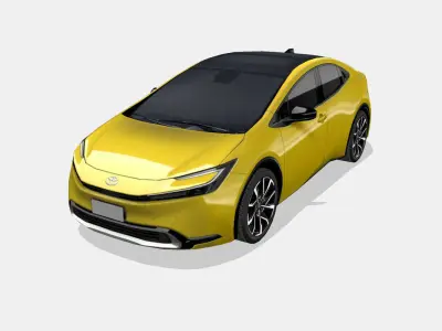 Toyota Prius 2023 Low-poly 3D model