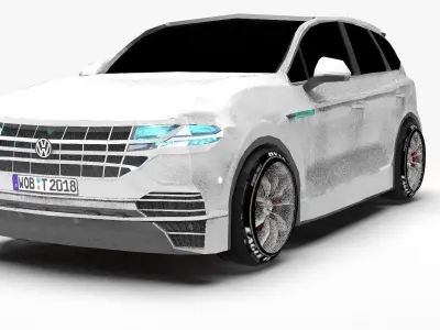 Lowpoly Basic Volkswagen Touareg Low-poly 3D model