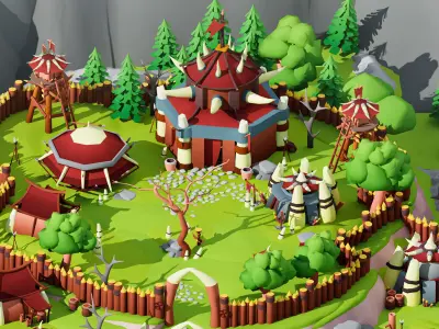 Horde Low-poly 3D model