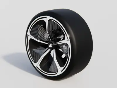 Diamond Cut Alloy Wheel  3D model