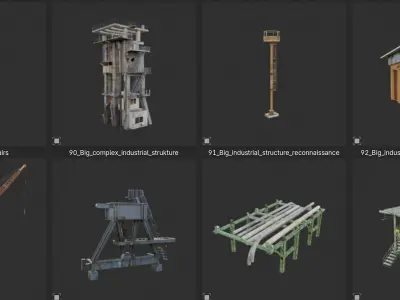 Industrial Decoration Asset Pack Low-poly 3D model