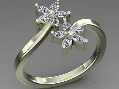 Diamond Ring 3D print model 45