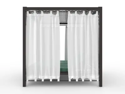 Poolside Cabana 06 3D model