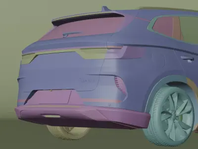  BYD Song Pro SUV 3D Model RIGGED 3D model