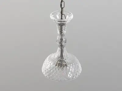 Vintage English Crystal Pendant 1920s 3D model