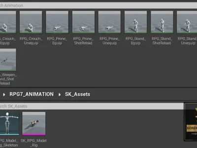 UE4 RPG LAUNCHER ANIMATION 3D model