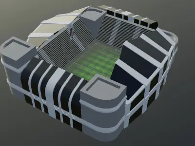 Football Stadium - Besiktas Low-poly 3D model