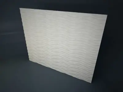 01 WAVES PATTERN WALL Low-poly 3D model purchase