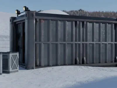 high-poly rusty container  Free 3D model