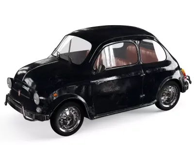 Retro Fiat 500 3D model