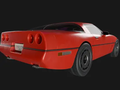 1984 C4 Chevrolet Corvette 3D model