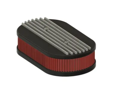 3d printable classic air cleaner hi-poly 3D print model