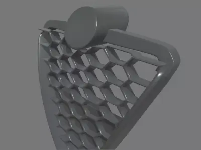 Front Grill Alfa Romeo Giulietta Low-poly 3D model