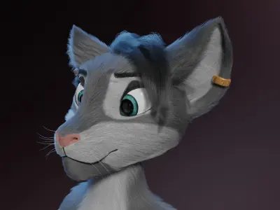 Yennifer Anthro Cat 3D model