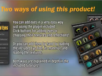 Animal Eye Maker 128 Eyes and ZBrush Plugin 3D model