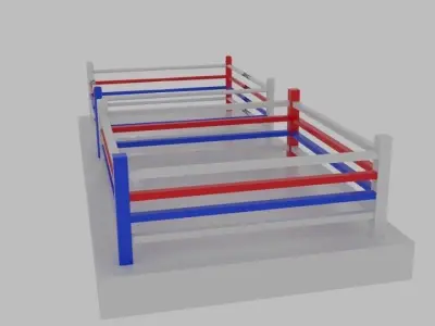 Low Poly Boxing Box  Free low-poly 3D model