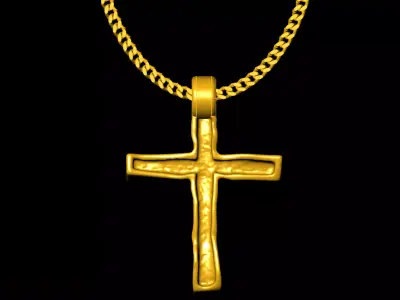 Aesthetic Cross pendant charms - one inch pendant 3D print model