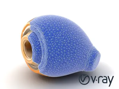 Luxury Compact Pocket Stimulator Gold Finish model pack Low-poly 3D model