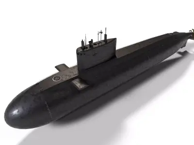kilo class submarine Low-poly 3D model
