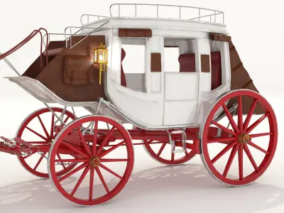 Horse Carriage 4K 3D model