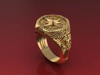 NEO MAN RING SPECIAL SERIES8 COMPASS 3D print model