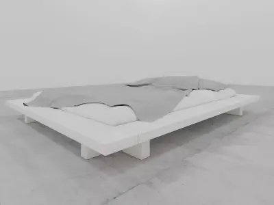 mrarq cama king size 04 Low-poly 3D model