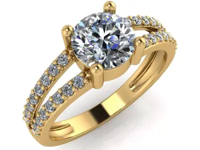light weight gold diamond rings-C111116SKCH2026045-wt-0-5 3D print model